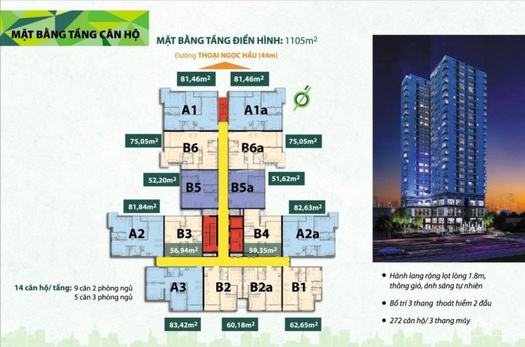 Chủ Bán Nhanh Căn Hộ Res Green Tower, Q Tân Phú, Dt: 53m2, Thanh Toán Chỉ 205 Tỷ 2