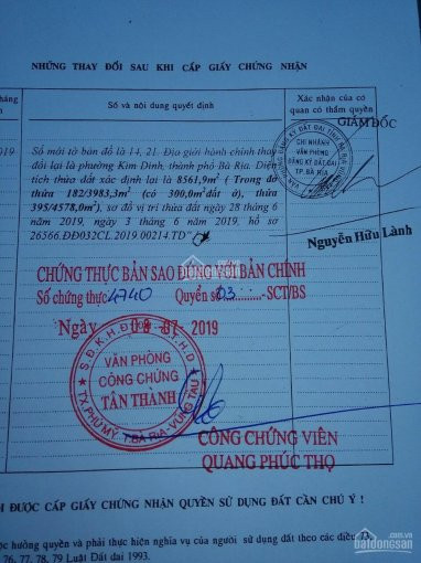 đất Bán Mặt Tiền đường Quốc Lộ 51 Gần Thành Phố Bà Rịa, Cách Biển Vũng Tàu 30 Phút, Giá Tốt đầu Tư 3