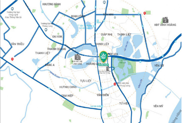 Phương đông Green Park - Nhà Xanh Trong Phố, Sở Hữu Căn Hộ Từ 1,4 Tỷ Cho Căn 2 Pn 2vs 3