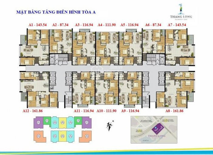 Rất Nhiều Ch Thăng Long Number One Bán Cắt Lỗ Dt 87,91,96,112m2, 116,131,136,162,173m2 Giá 32tr/m2 2