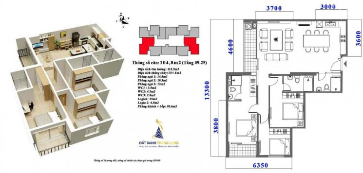 Thiếu Tiền đóng đợt Cuối Cần Bán Căn 104m2, Bc đông Nam đẹp Nhất Dự án Mipec City View Kiến Hưng 3