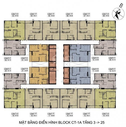 Tôi Bán Cc Ct1a Hateco Xuân Phương, Tầng 2216 - 5916m2 (1650 Tỷ) & 2014 - 69m2 (1950 Tỷ) 1