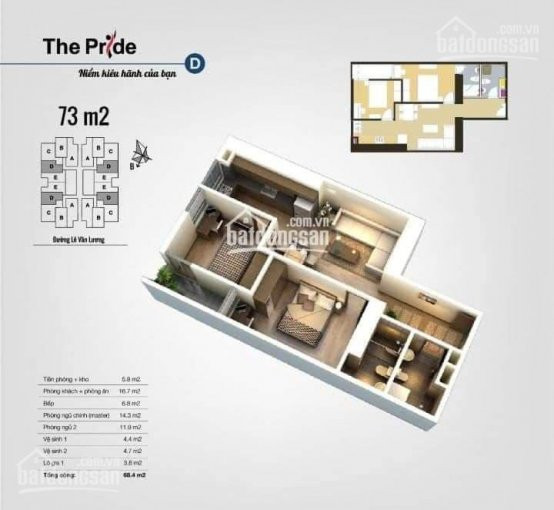 Tôi Chính Chủ Cần Bán Gấp Căn Hộ Tại The Pride, La Khê, 73m2, Nội Thất Nguyên Bản Lh 0918666196 3