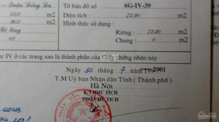 Bán Nhà đất Ngõ 72 Tôn Thất Tùng 72,4m2 (7,9 Tỷ) 5