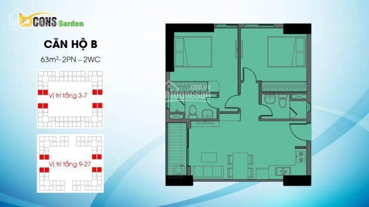 Căn Hộ Bcons Garden Giá 1,3 Ty Căn Hai Phòng Ngủ 1