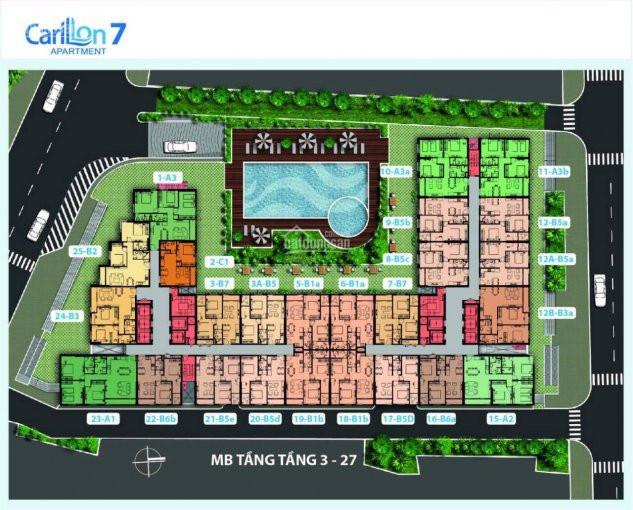 Carillon 7, Căn Số 18 - 19, 71m2, 2pn - 2wc, Hướng đông, 2,6 Tỷ đúng Giá Thật 100% Bán Nhanh 2