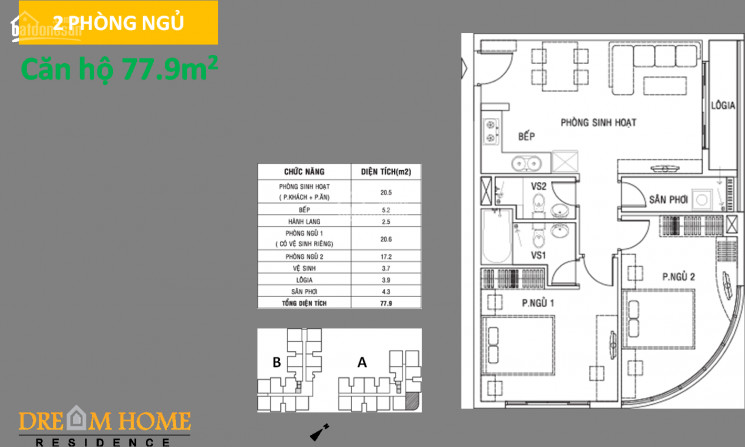 Ch Dream Home Residence Cho Thuê 78m2, 2pn 2wc, Vị Trí đẹp Có Ban Công, đầy đủ Nội Thất Giá 11tr 5