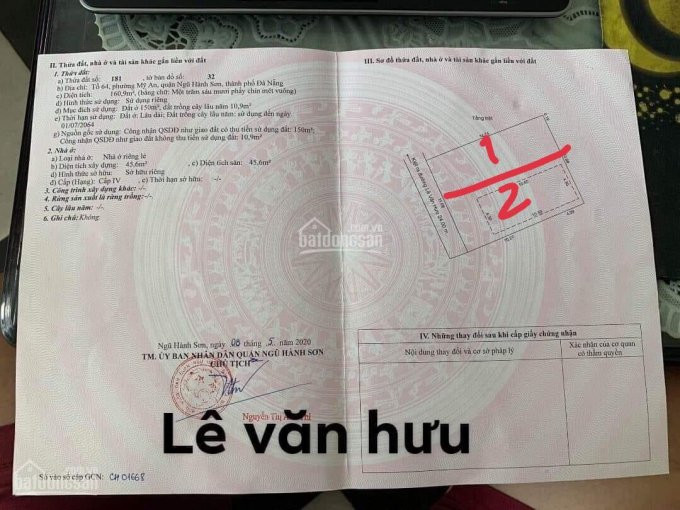 Chính Chủ Bán Nhanh 2 Lô Liền Kề Kiệt đường Lê Văn Hưu Sau Lưng Nhà Mặt Tiền, 80m2 Với Giá Rẻ Chỉ 26 Tỷ 1