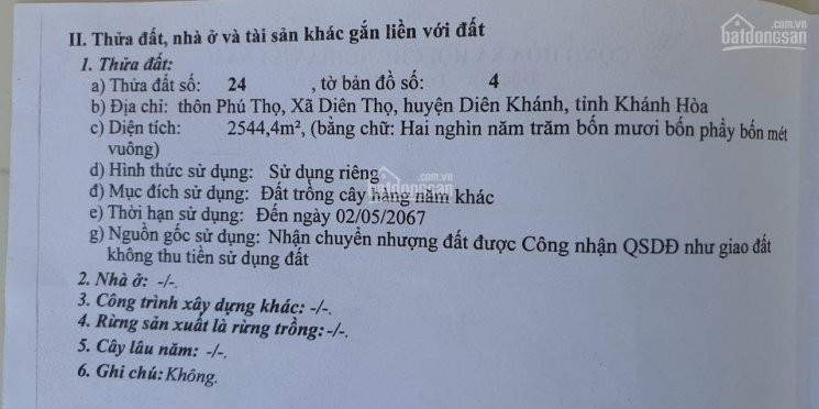 Chính Chủ Bán Nhanh đất Diên Thọ - Mặt Tiền Tỉnh Lộ 2, Ngang Hơn 70m, Giá Chỉ 19 Tỷ đồng 5