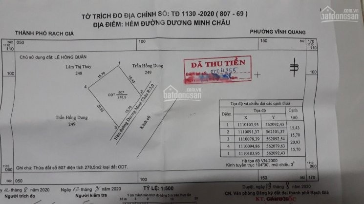 Chính Chủ Bán Nhanh đất Hẻm 304 đường Dương Minh Châu, Phường Vĩnh Quang, Tp Rạch Giá 4