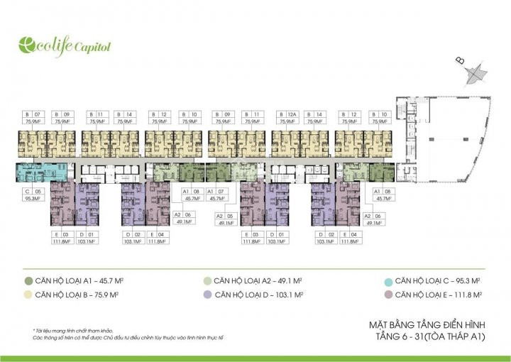 Chính Chủ Bán Nhanh Gấp Căn Hộ Ecolife Capitol 58 Tố Hữu A12211-76m2 2pn Và A12308-45m2 1pn 0989 582 529 1