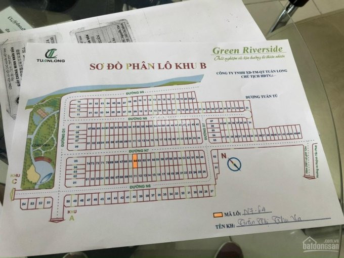 Chính Chủ Bán Nhanh Nền đất Sổ đỏ Kdc Anh Tuấn Green Riverside, Dt 5x16 đường 7m Giá 425tr/m2  Lh 0902 78 39 89 1