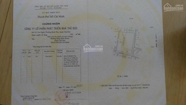 Chính Chủ Cần Bán đất Gấp Hẻm 668 đường Ql 13 Phường Hiệp Bình Phước, Quận Thủ đức 68tr/m2 1