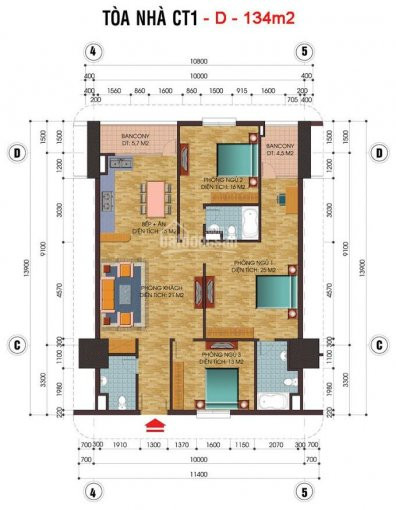 Chính Chủ Cần Bán Nhanh Căn 3pn, 132m2 Chung Cư C14 Bắc Hà - Tố Hữu, Giá Bán 18,5 Tr/m2 2