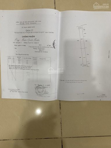 Chính Chủ Cần Bán Thửa đất Phường Thạnh Xuân, Quận 12 Tp Hcm(sổ đỏ, Pháp Lý Rõ Ràng) 2