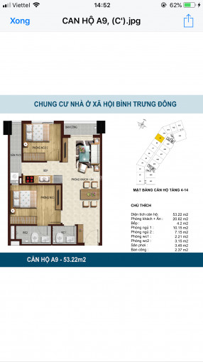 Chính Chủ Thanh Lý Nhanh 01 Suất Từ Bộ Công An, Mua Noxh Trung Tâm Q2, Sắp Nhận Nhà 2pn - 2wc 3