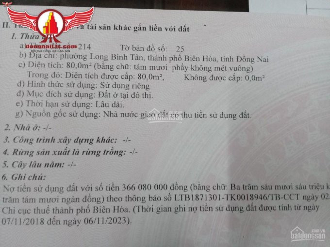 Do Cần Tiền Nên Bán Gấp Lô đất Tái định Cư Long Bình Tân, Rẻ Hơn Thị Trường 200tr 0967707 618 3