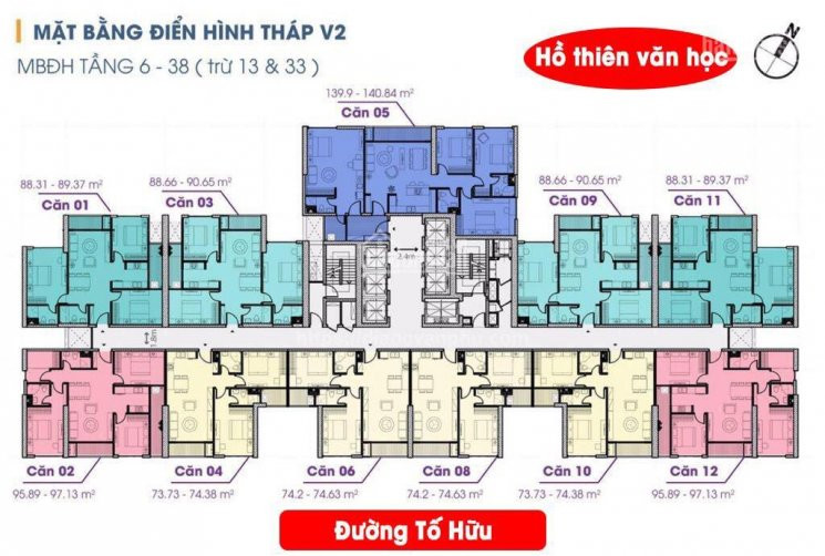 Duy Nhất Suất Ngoại Giao Căn Hộ 4 Ngủ 140m2, View Công Viên Hồ điều Hòa, Dự án The Terra An Hưng 1