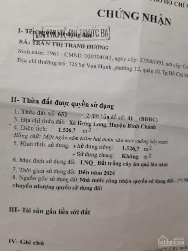 Gấp!! Cần Bán Gấp Thửa đất đẹp Xã Long Hưng-bình Chánh-tphcm 1