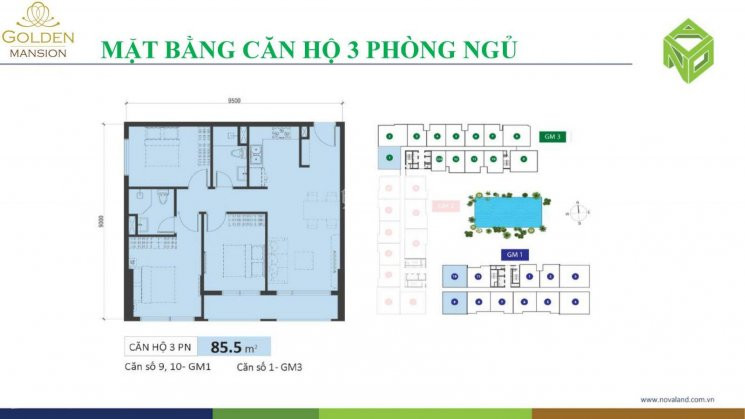 Golden Mansion - Bán Căn Góc 3pn 86m2, Hoàn Thiện Cơ Bản, Tầng Cao Giá Bán: 4470 Tỷ 1