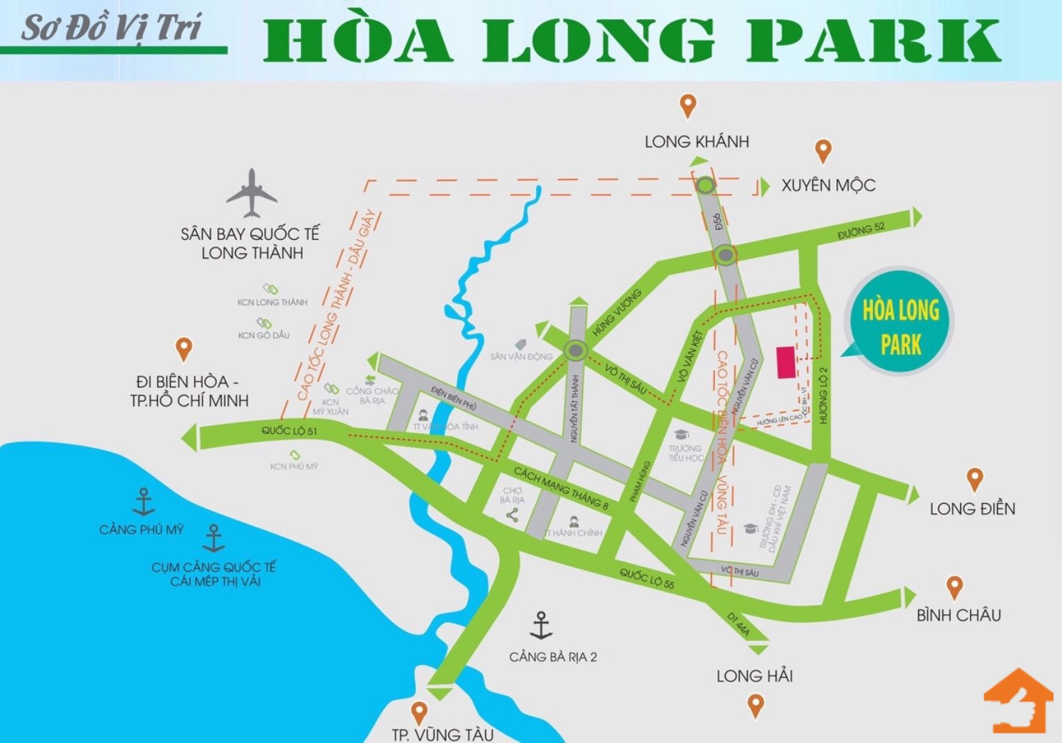 Vị trí dự án Hòa Long Park