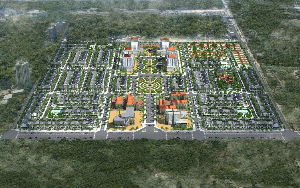 Hình ảnh phối cảnh tổng thể dự án Khu đô thị Xuân Hòa