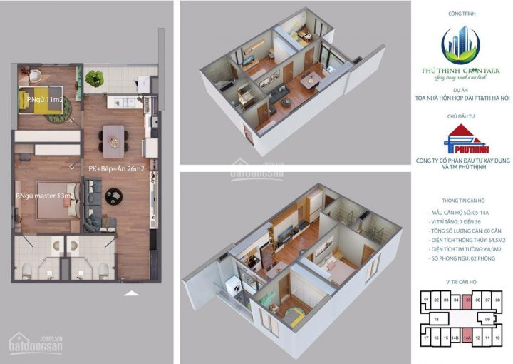 Phú Thịnh Green Park - Căn 2pn, 3pn Tất Cả Các Tầng - Giá Tốt Nhất Trực Tiếp Cđt, Ck 2-4%, Quà 25tr 6