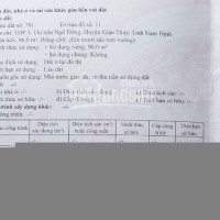 Chính Chủ Bán Nhanh 4 Suất đất Liền Nhau Mặt đường 489 Thị Trấn Ngô đồng Gần Bưu điện Huyện Giao Thủy, Mặt Tiền 24m