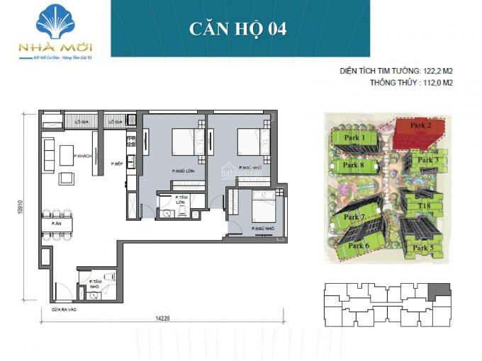 Căn Góc 3 Phòng Ngủ Góc đông Bắc ,dt 122m2, Giá 625 Tỷ Bao Phí Tại Tòa Park 2 Vinhomes Times City 1