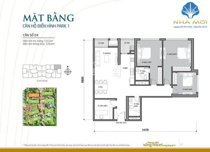 Căn Góc 4 Phòng Ngủ 132m2, Giá Quá Hợp Lý 65 Tỷ Tại Toà Park 1 Vinhomes Times City Park Hill 1