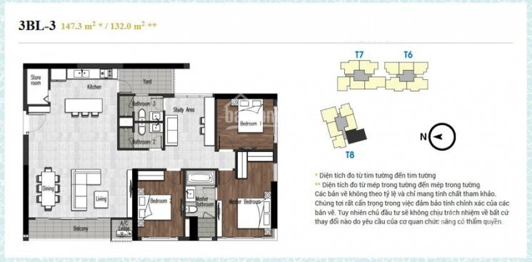 Căn Góc, Nhà Thô The View Tháp 8: Loại 3pn+1, Dt 148m2, Tầng đẹp, Giá Tốt Hơn Thị Trường 3