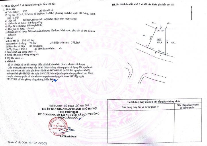 Chính Chủ Bán Biệt Thự Mới Xây 4 Tầng, 1005m2, Có Thang Máy Tại Tiểu Khu đô Thị Nam La Khê 2