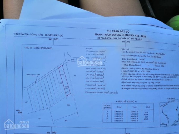 Chính Chủ Bán Nhanh 2 Lô Liền Kề Ngay Ql 55 Sát Bên Kcn đất đỏ, Brvt, Dt Mỗi Lô 191m2 Thổ Cư Giá Tt 620tr 5