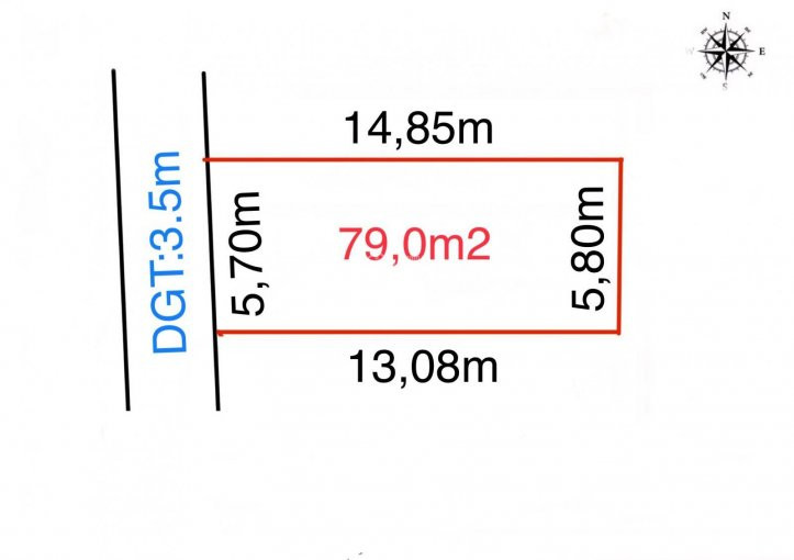 Chính Chủ Bán Nhanh 79m2 đất Thị Trấn Văn Giang, Văn Giang, Hy Sở Hữu 5,70m Mặt Tiền 1