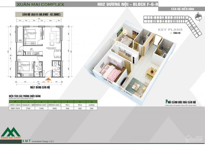 Chính Chủ Bán Nhanh Căn 2pn (có Nội Thất) 62m2 Tòa Xuân Mai Complex Giá 125 Tỷ Lh - 0982 511 503 1