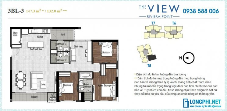 Chính Chủ Bán Nhanh Căn The View 3pn + 1 Phòng Học + 3wc + 1 Kho, 147m2, Tháp 8 Thô, Nhà Mua ở Bao đẹp 2