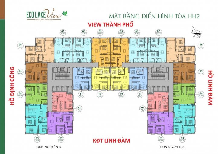 Chính Chủ Bán Nhanh Gấp Cc Eco Lake View đại Từ, 2006 - Hh2a: 102,97m2 & 1505 - Hh2a: 75m2, 19 Tỷ 0977989348 1