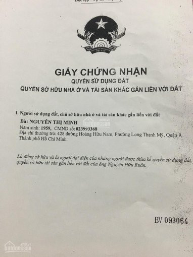 Chính Chủ Bán Nhanh Nhàcấp 42 Mặt Tiền Hoàng Hữu Nam,long Thạnh Mỹ,quận 9 Hồ Chí Minh Diện Tích 115m2 Giá 17ty5 1