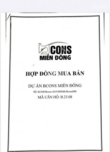 Chính Chủ Cần Bán Bcons Miền đông Giá Tốt 1