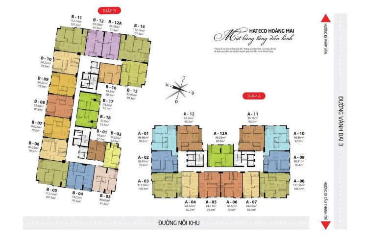 Chính Chủ Cần Bán Các Ch Dt 48 - 51 - 61 - 91 - 106 M2, Cc Hateco Hoàng Mai, 12 - 195 Tỷ Lh: 0946 113456 3