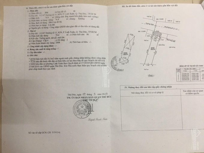 Chính Chủ Cần Bán Gấp Căn Nhà C4, Dt: 75m2, Nằm Mt Hẻm 113, đường 11, Linh Xuân, Giá Tốt 1