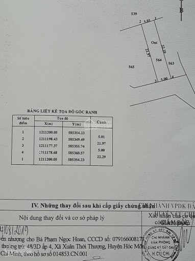 Chính Chủ Cần Bán Gấp Lô đất Xã Tân Thông Hội, Củ Chi, Dt 5x22=110m2 Tc=100% 3