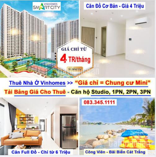 Chủ Nhà Gửi Cho Thuê Hơn 100 Căn Hộ Tại Dự án Vinhomes Smart City 1