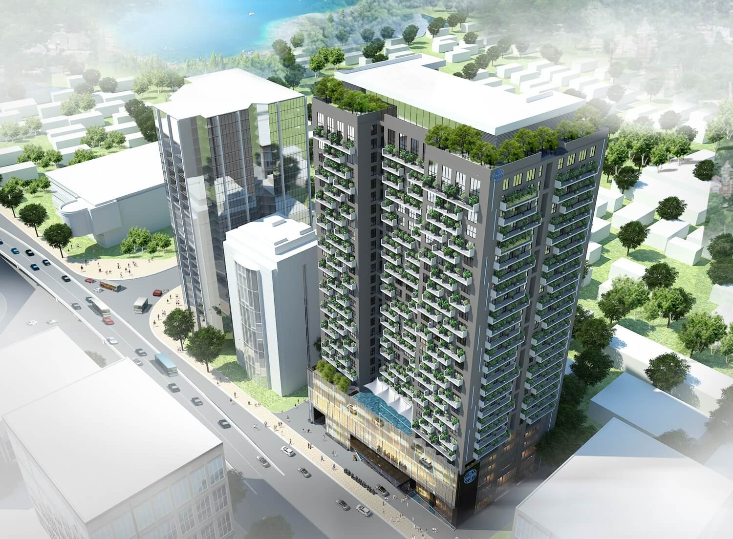 Phối cảnh tổng thể dự án Chung cư Green Building