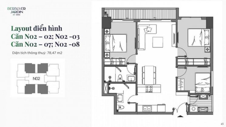 Mua Căn Hộ 3 Phòng Ngủ Berriver Jardin Chỉ 25 Tỷ Giá Trực Tiếp Chủ đầu Chính Sách Tốt Nhất 4