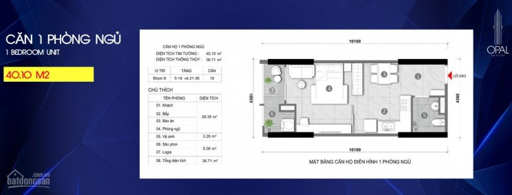 Rổ Hàng Nội Bộ Căn 1pn Opal Skyline - View Sân Golf 2