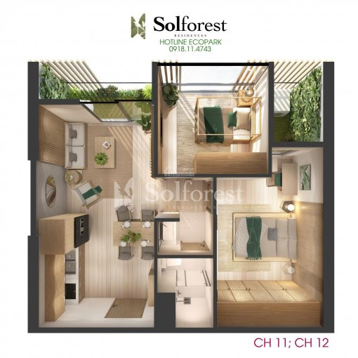 Tầng 10-16-18a Sol Forest - Tặng Cây Vàng - Căn đẹp - Htls 0%/85% - Sân Vườn đẹp - Cđt 0918114743 2