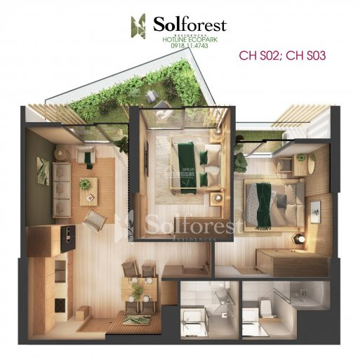 Tầng 10-16-18a Sol Forest - Tặng Cây Vàng - Căn đẹp - Htls 0%/85% - Sân Vườn đẹp - Cđt 0918114743 6