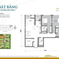 Căn Góc 4 Phòng Ngủ 132m2, Giá Quá Hợp Lý 65 Tỷ Tại Toà Park 1 Vinhomes Times City Park Hill