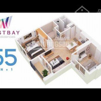 Chính Chủ Bán Nhanh Căn Hộ 55m2 Westbay Ecopark Với 2 Phòng Ngủ Lớnđầy đủ Nội Thấtgiá 1290 Triệu Bao Phí